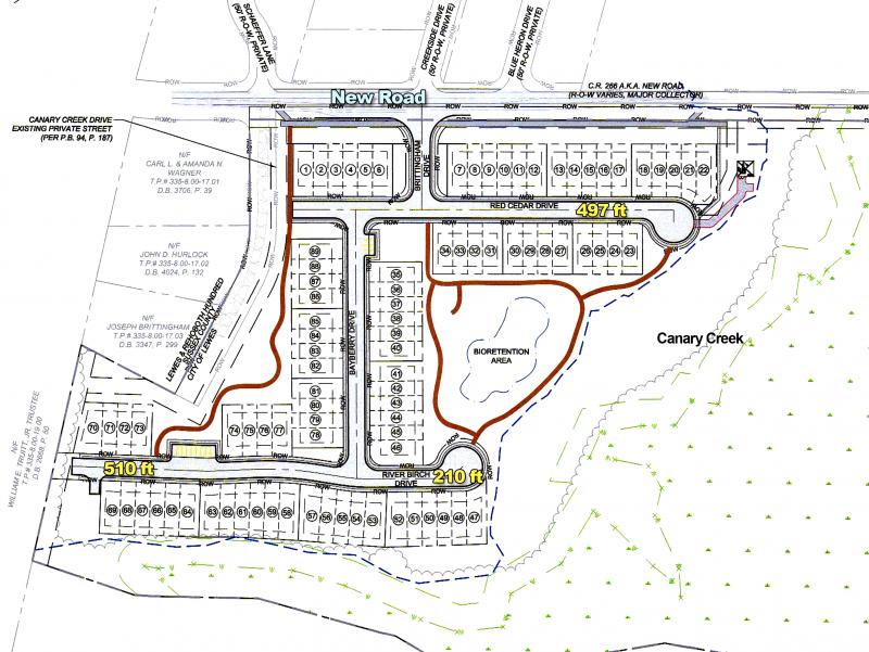 The 89-unit final plan for Lewes Waterfront Preserve. SOURCE: CITY OF LEWES